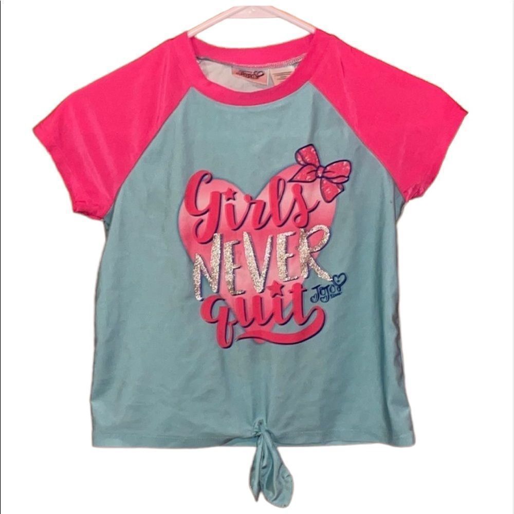 •JOJO SIWA• rashguard “GIRLS NEVER QUIT” size 10/12